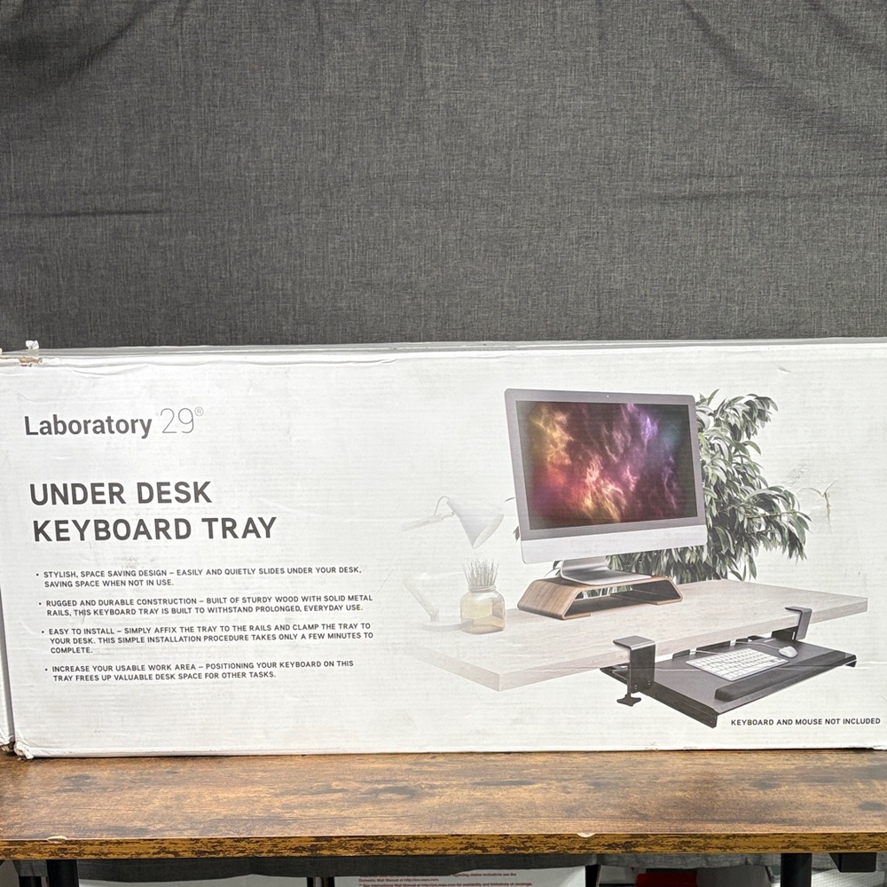 Black Under Desk Keyboard Tray